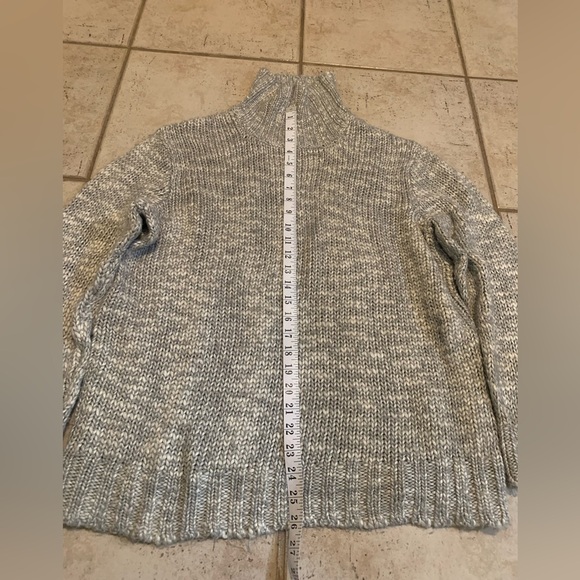 💜 Gray Marl Chunky Knit Turtleneck Sweater by Joe Fresh - Size XL/TG - Picture 5 of 5
